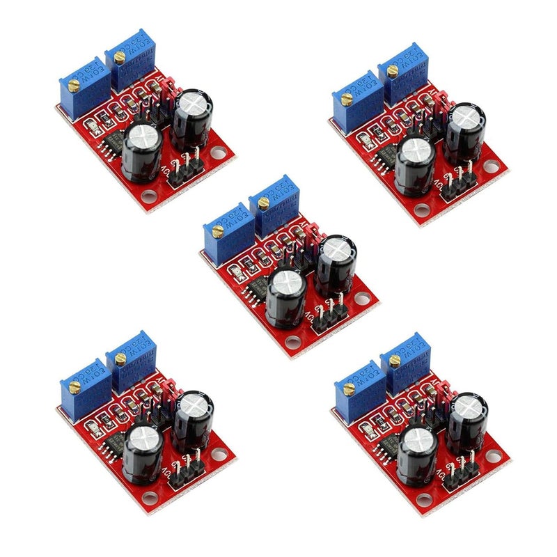 hiBCTR 5Pcs NE555 Signal Generator Module 5V-15V Adjustable Frequency Duty Cycle Square Wave Output for Stepper Motor Driver, 4.2-11.4V Rectangular Wave Generator - Image 1
